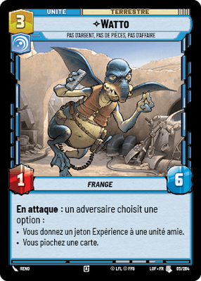Watto - carte Star Wars Unlimited