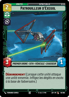 Patrouilleur d'Exegol - carte Star Wars Unlimited
