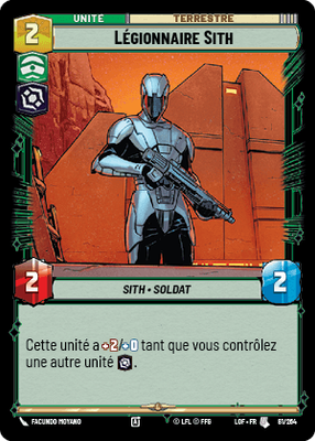Légionnaire Sith - carte Star Wars Unlimited