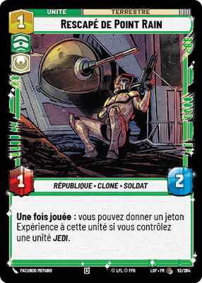 Rescapé de Point Rain - carte Star Wars Unlimited