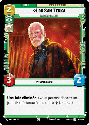 Lor San Tekka - carte Star Wars Unlimited