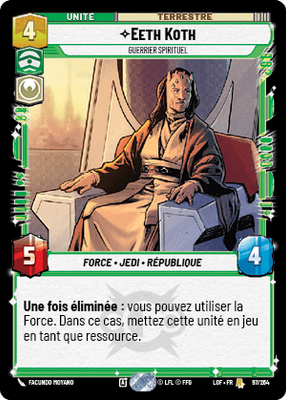 Eeth Koth - carte Star Wars Unlimited