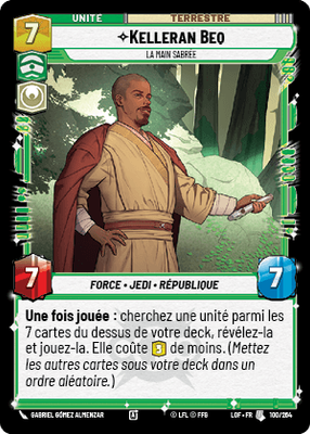 Kelleran Beq - carte Star Wars Unlimited