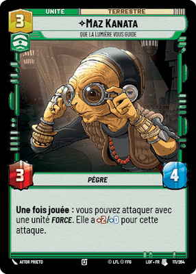 Maz Kanata - carte Star Wars Unlimited
