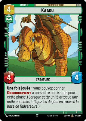 Kaadu - carte Star Wars Unlimited