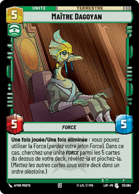 Maître Dagoyan - carte Star Wars Unlimited