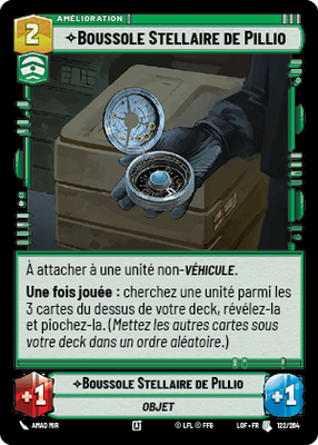 Boussole Stellaire de Pillio - carte Star Wars Unlimited