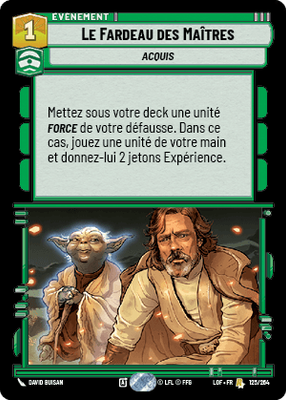 Le Fardeau des Maîtres - carte Star Wars Unlimited