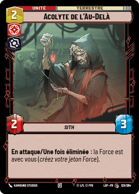 Acolyte de l'Au-Delà - carte Star Wars Unlimited