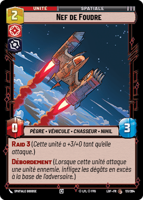 Nef de Foudre - carte Star Wars Unlimited