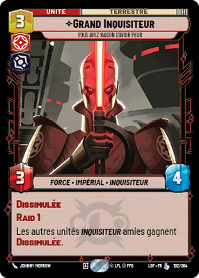 Grand Inquisiteur - carte Star Wars Unlimited
