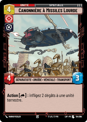 Canonnière à Missiles Lourde - carte Star Wars Unlimited