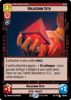 Holocron Sith - carte Star Wars Unlimited