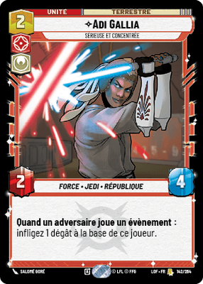 Adi Gallia - carte Star Wars Unlimited