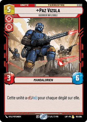 Paz Vizsla - carte Star Wars Unlimited