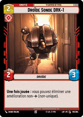 Droïde Sonde DRK-1 - carte Star Wars Unlimited