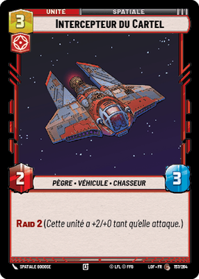Intercepteur du Cartel - carte Star Wars Unlimited
