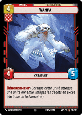 Wampa - carte Star Wars Unlimited