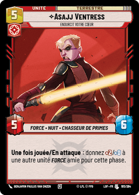 Asajj Ventress - carte Star Wars Unlimited