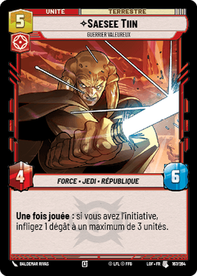 Saesee Tiin - carte Star Wars Unlimited