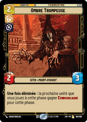 Ombre Trompeuse - carte Star Wars Unlimited