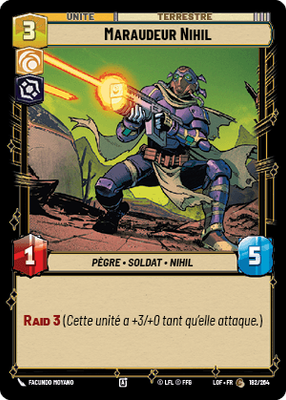 Maraudeur Nihil - carte Star Wars Unlimited