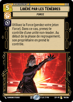 Libéré par les Ténèbres - carte Star Wars Unlimited