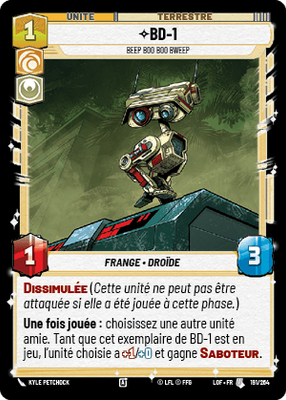 BD-1 - carte Star Wars Unlimited