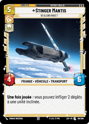 Stinger Mantis - carte Star Wars Unlimited