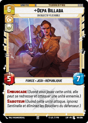 Depa Billaba - carte Star Wars Unlimited