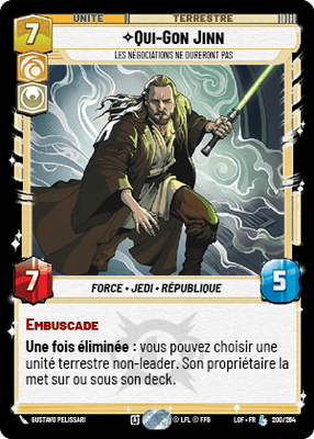 Qui-Gon Jinn - carte Star Wars Unlimited