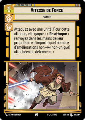 Vitesse de Force - carte Star Wars Unlimited