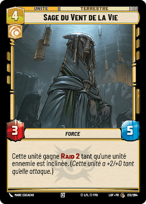 Sage du Vent de la Vie - carte Star Wars Unlimited