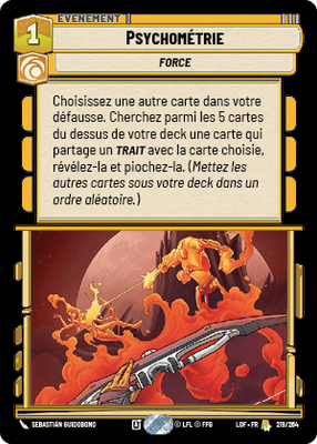 Psychométrie - carte Star Wars Unlimited