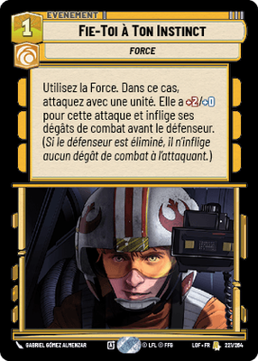 Fie-Toi à Ton Instinct - carte Star Wars Unlimited
