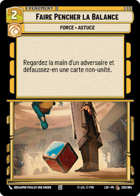 Faire Pencher la Balance - carte Star Wars Unlimited