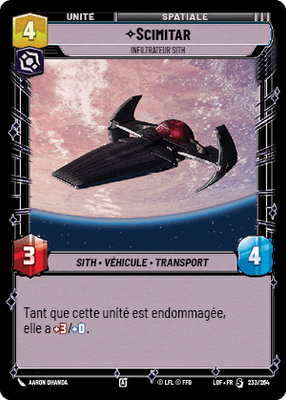 Scimitar - carte Star Wars Unlimited