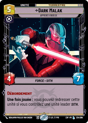 Dark Malak - carte Star Wars Unlimited