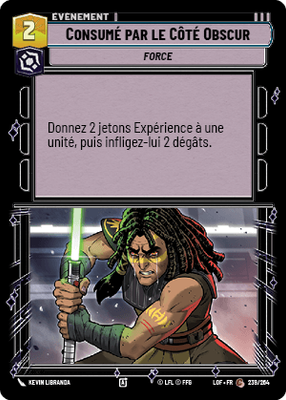 Consumé par le Côté Obscur - carte Star Wars Unlimited