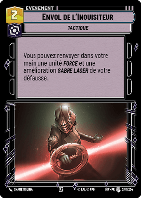 Envol de l'Inquisiteur - carte Star Wars Unlimited