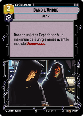 Dans l'Ombre - carte Star Wars Unlimited