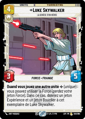 Luke Skywalker - carte Star Wars Unlimited