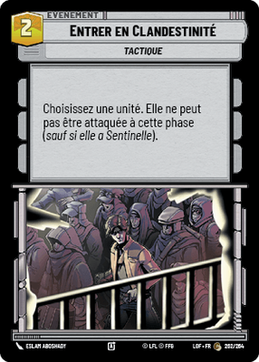 Entrer en Clandestinité - carte Star Wars Unlimited