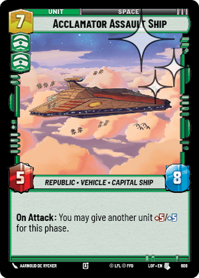 Acclamator Assault Ship LOF 608
