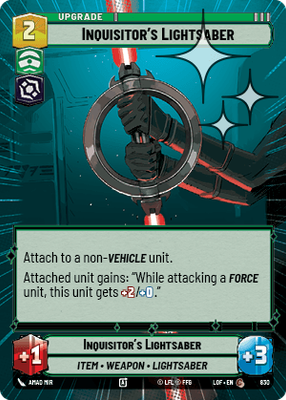 Inquisitor's Lightsaber LOF 830