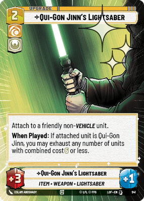 Qui-Gon Jinn's Lightsaber LOF 941