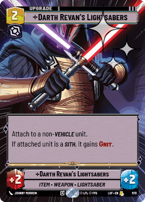Darth Revan's Lightsabers LOF 978