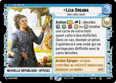 Leia Organa - carte Star Wars Unlimited