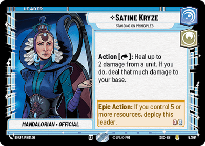 Satine Kryze, Standing on Principles
