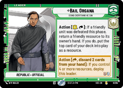 Bail Organa, Doing Everything He Can